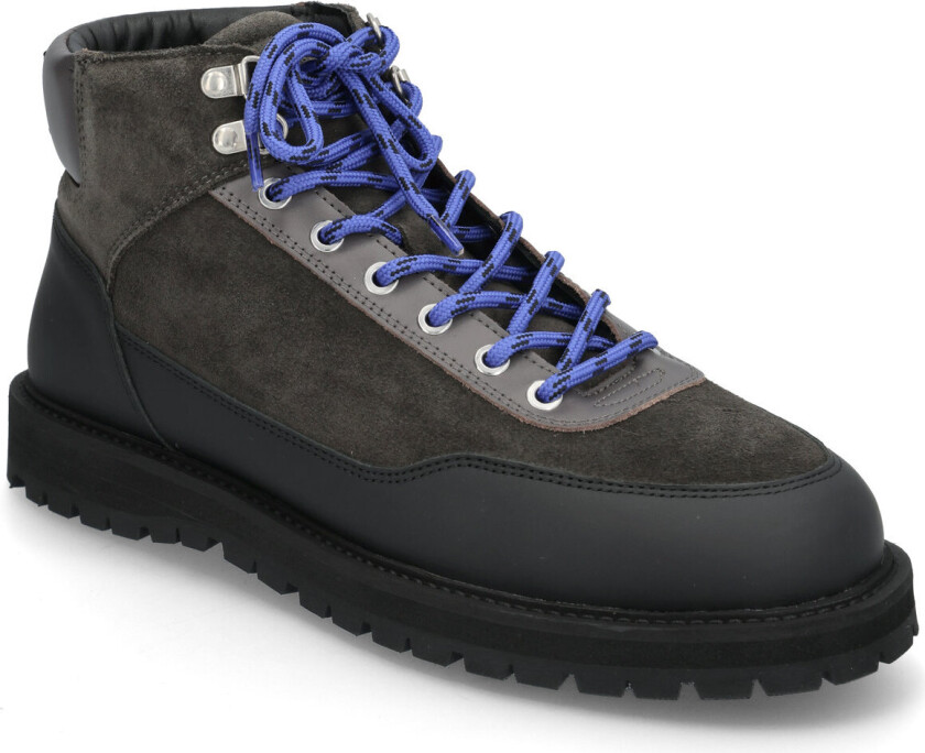 Olaf Lace-Up Boot - Charcoal Suede - Blue - 45