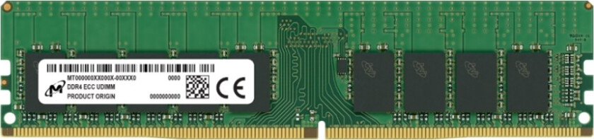 Micron - DDR4 - modul - 16 GB - DIMM 288-pin - 3200 MHz / PC4-25600 - CL22 - 1.2 V - ikke-bufret - ECC