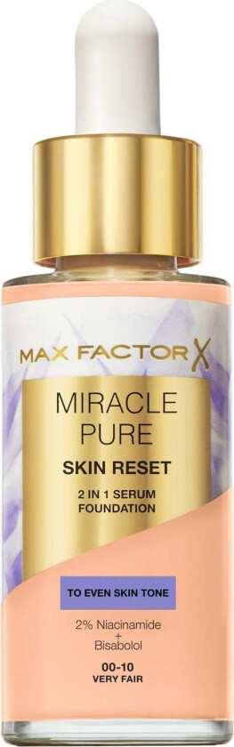 Miracle Pure Skin Reset 2 In 1 Serum Foundation 10 Very Fair - 30 ml
