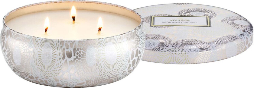 Mokara Orchid 3-Wick Candle in Decorative Tin - 340 g