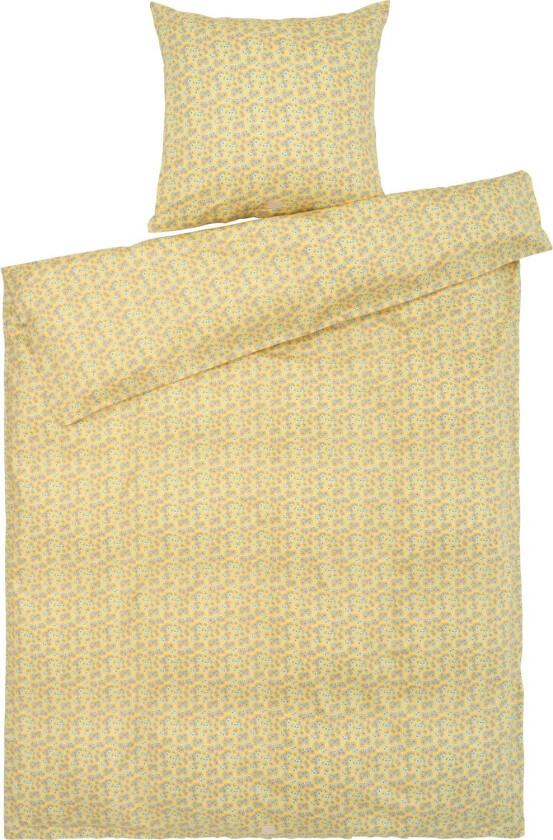 Pleasantly Sengesett 150x210 Cm - Sengesett Økologisk Bomullsateng Gul - 636547