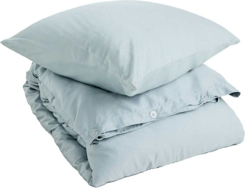 Bamboo Sengesett 220x220 + 50x60 Cm Lyseblå - Sengesett Bambus Lyocell Lys Blå - MOV7106-220X220M