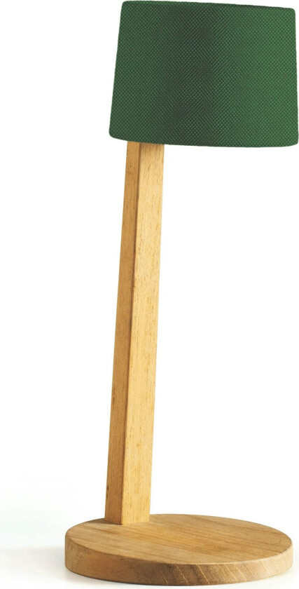Gaia Bordlampe Bærbar Rubelli Biliardo - Bærbare lamper Teak Grønn - GALAT1P140IG