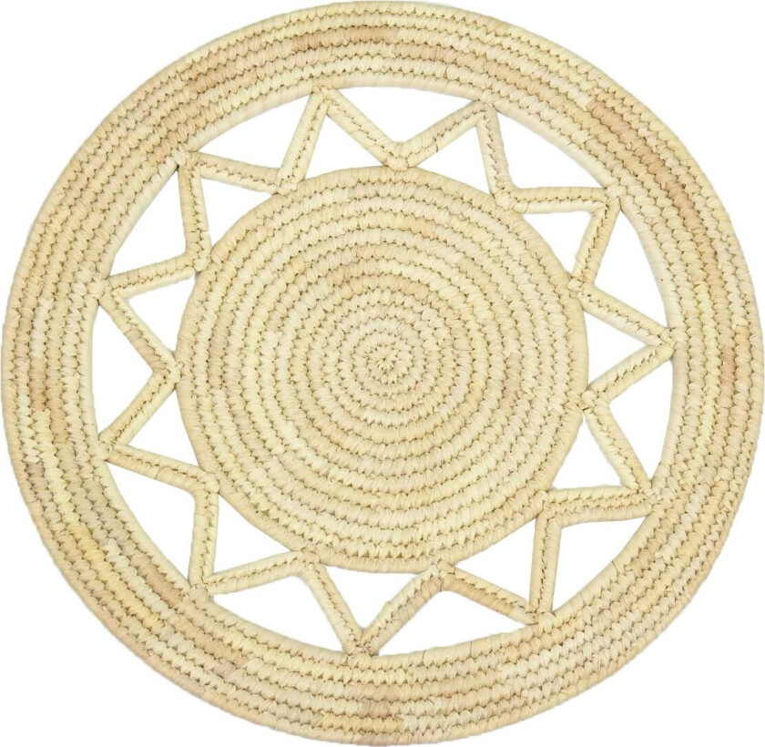 A World Of Craft Palm Zigzag Spisebrikke L - Gryteunderlegg Palme Natural - 1007403-BA