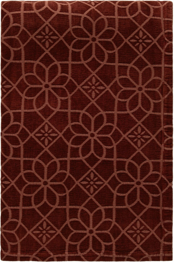 Juliette Sengeteppe 260x260 Cm Mørkerød - Sengetepper Chenille Mørk Rød - 422875