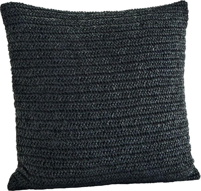 Putetrekk 45x45 Cm - Pynteputer & Trekk Raffia Sort - 55-12400BL