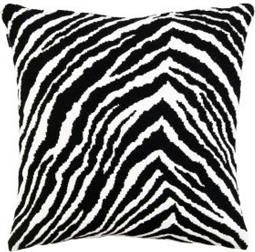 Zebra Putetrekk 40x40 Cm - Pynteputer & Trekk Ull Sort - 28604010