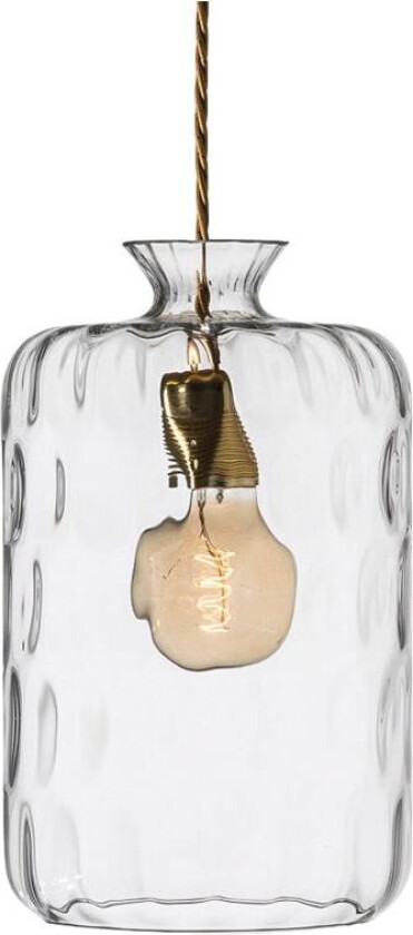 Ebb & Flow Pillar Pendel 19 Cm /Messing - Plafonder Klar - LA101291