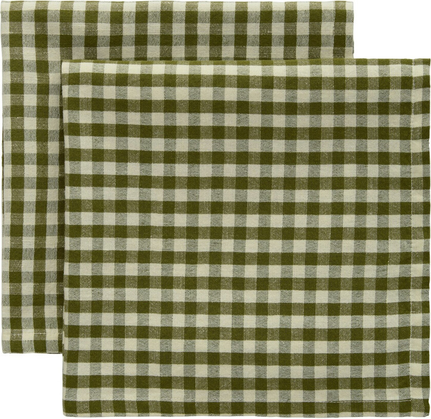 Oliva Serviett 45x45 Cm 2-pk Oliven - Servietter & Tilbehør Bomull Olivengrønn - 421695