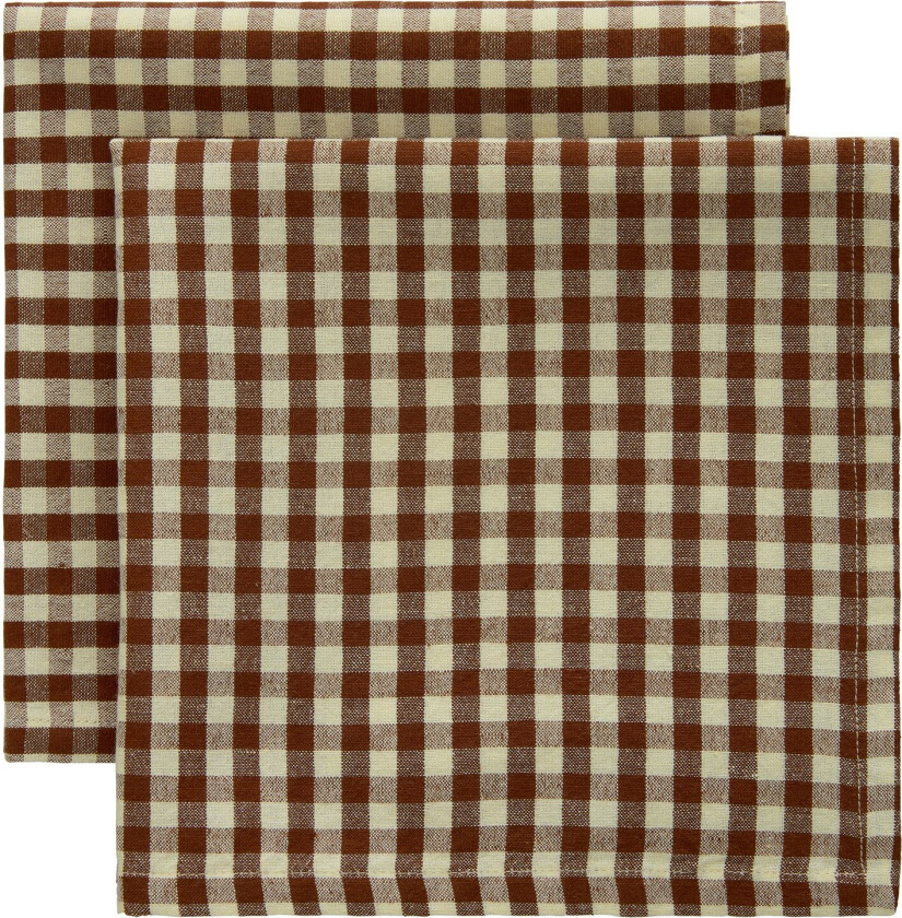 Oliva Serviett 45x45 Cm 2-pk - Servietter & Tilbehør Bomull Brun - 421694