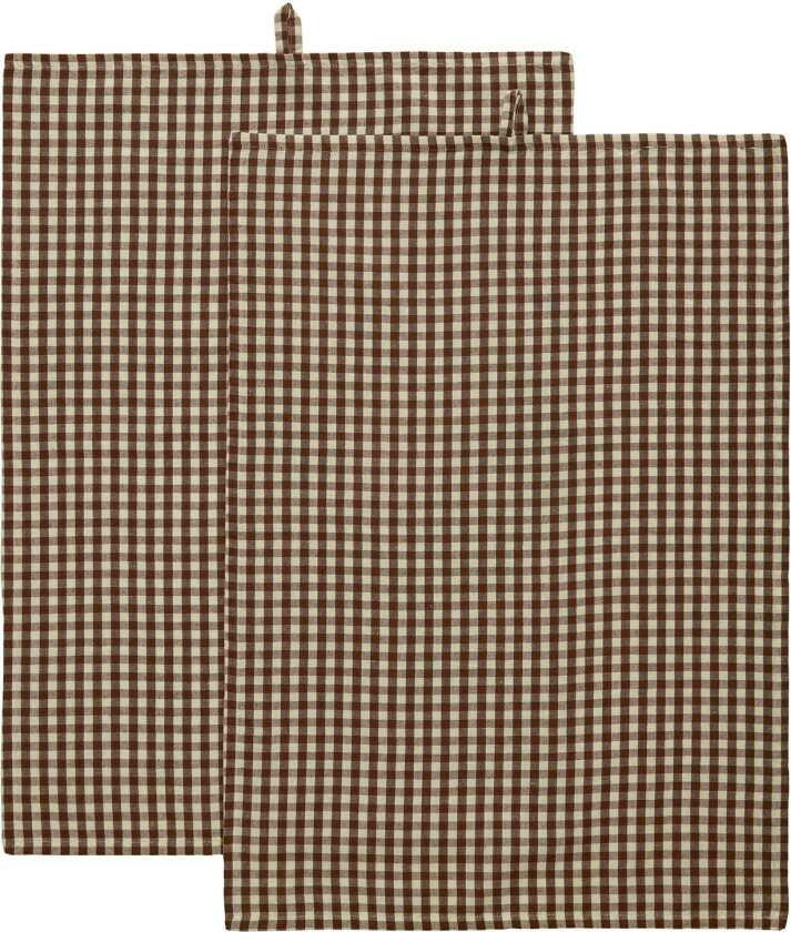 Oliva Kjøkkenhåndkle 50x70 Cm 2-pk - Kjøkkenhåndklær Bomull Brun - 421697