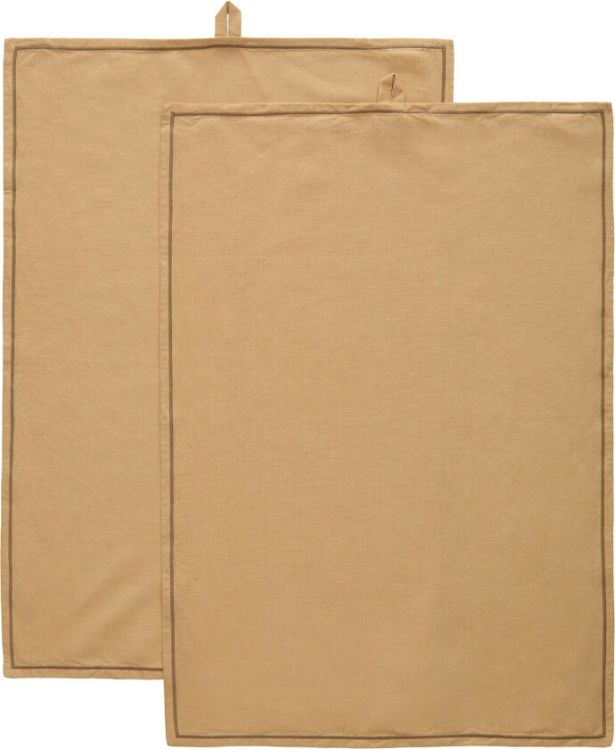 Sienna Kjøkkenhåndkle 50x70 Cm 2-pk - Kjøkkenhåndklær Bomull Beige - 421689