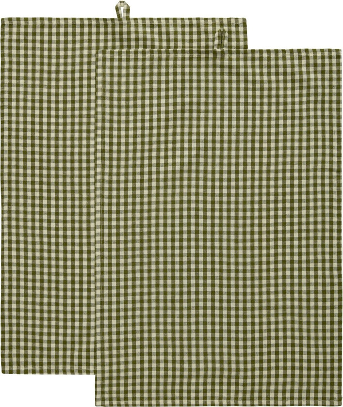 Oliva Kjøkkenhåndkle 50x70 Cm 2-pk Oliven - Kjøkkenhåndklær Bomull Olivengrønn - 421696