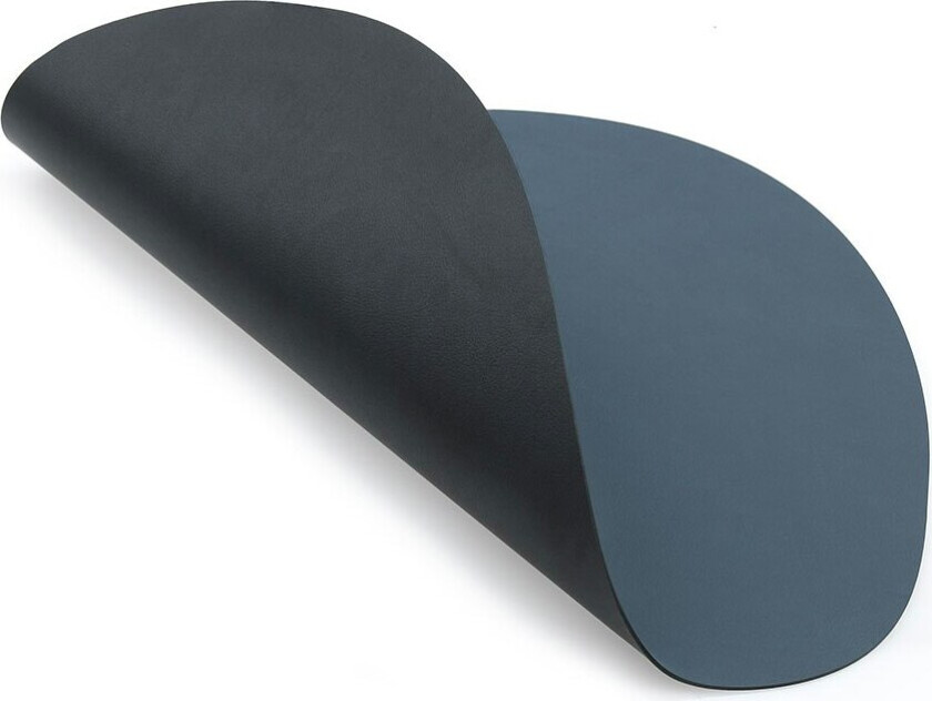 Lind Dna Curve Double Bordbrikke 24x28 Cm Mørkblå/ - Bordbrikker & Glassunderlegg Skinn Sort - 982183