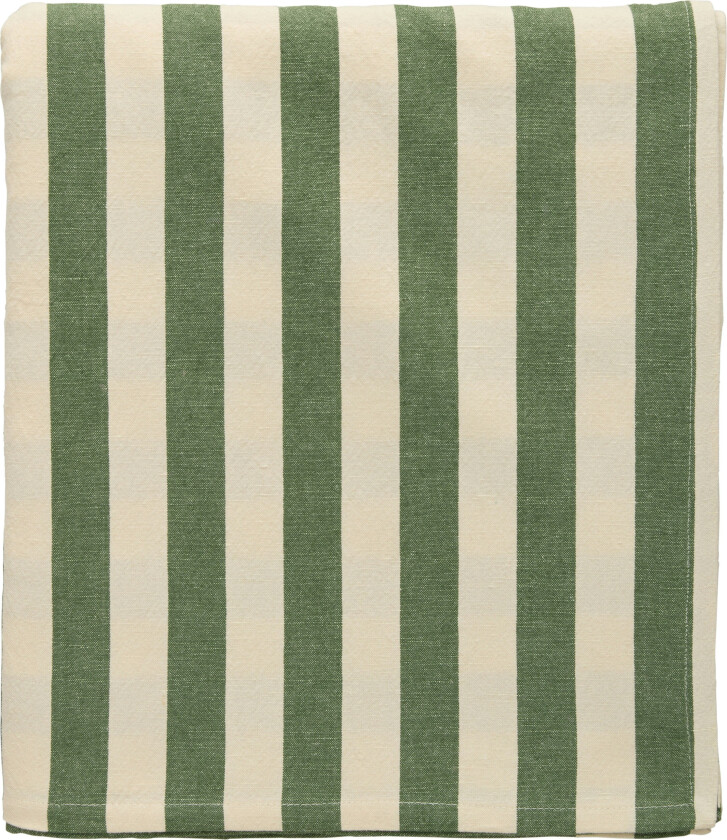 Block Stripe Duk 140x240 Cm - Duker & Løpere Bomull Grønn - 398136