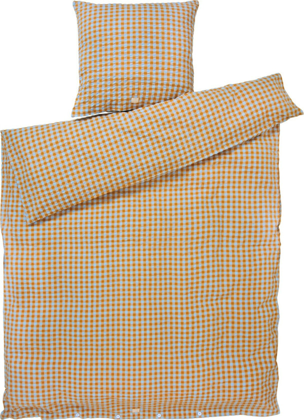 Bæk&Bølge Sengesett 150x210 + 50x60 Cm / Lyseblå - Sengesett Organisk Bomull Sand - 636207