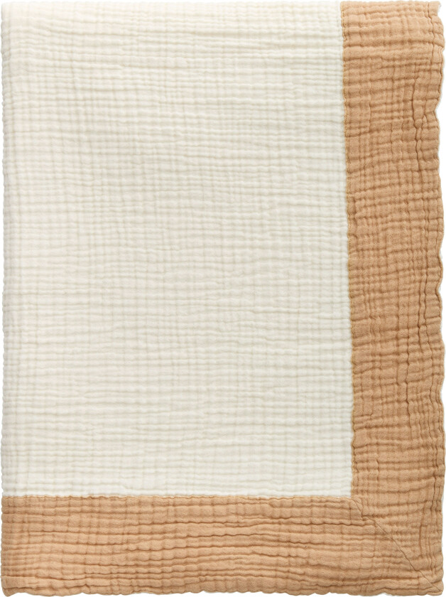 Ella Crincle Sengeteppe 260x260 Cm - Sengetepper Bomull Dark Sand - 401053