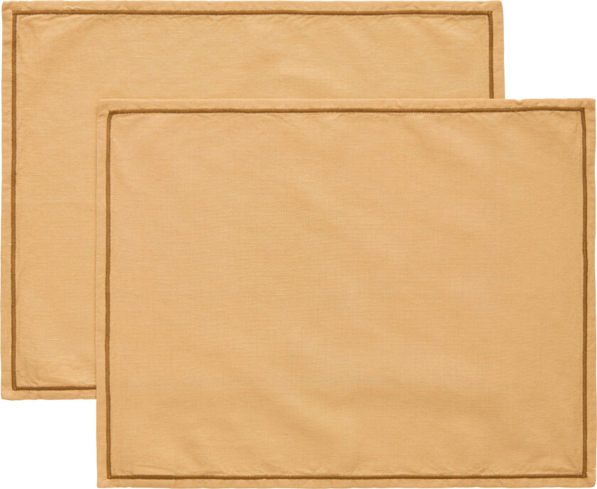 Sienna Spisebrikke 2-pk 35x45 Cm - Bordbrikker & Glassunderlegg Bomull Sand - 398128