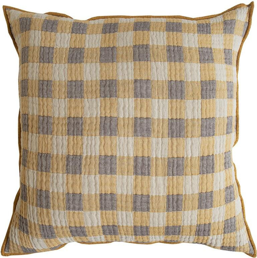 Bilde av Pomme Putetrekk 50x50 Cm Gul - Pynteputer & Trekk Resirkulert Bomull Beige - 20-5003