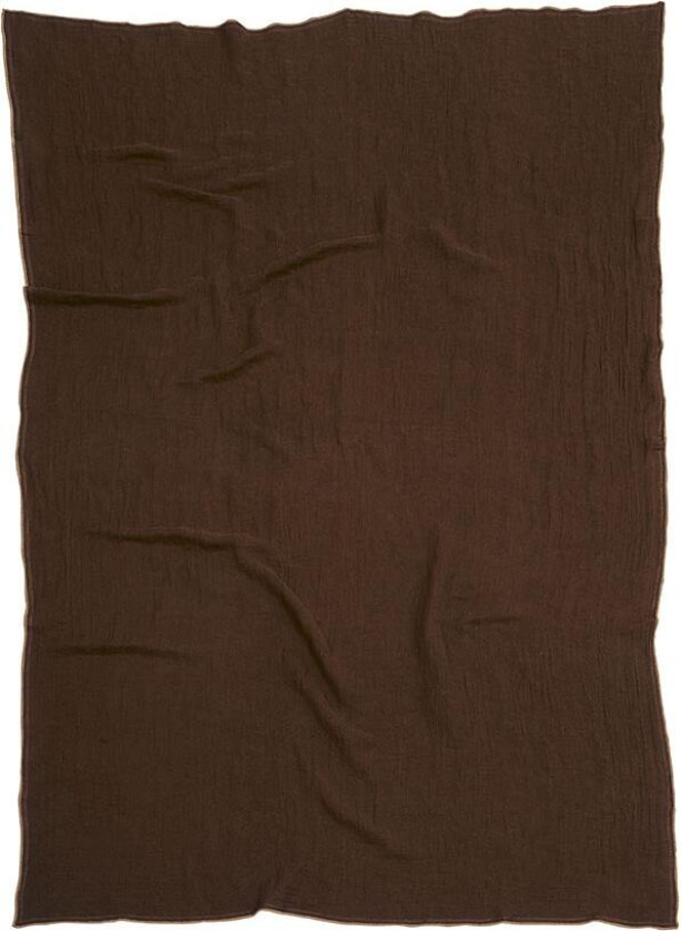 Evy Pledd 130x190 Cm Mørkebrun - Pledd & Tepper Lin Mørk Brun - 20-1006