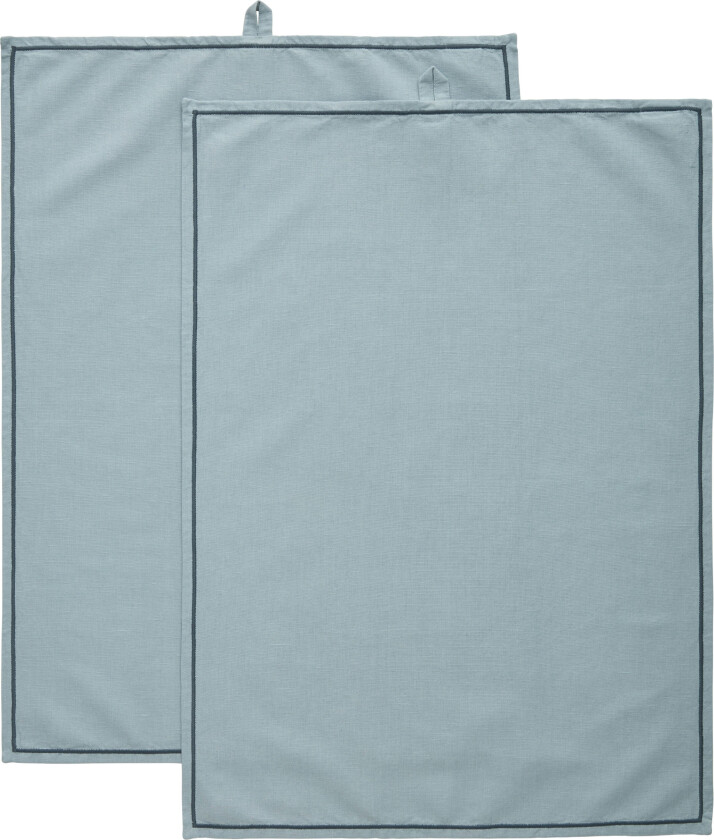 Sienna Kjøkkenhåndkle 2-pk 50x70 Cm - Kjøkkenhåndklær Bomull Dusty Blue - 398131