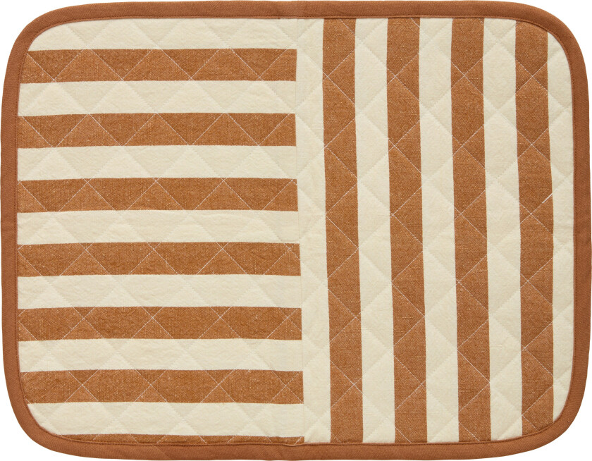 Block Stripe Spisebrikke 35x45 Cm - Bordbrikker & Glassunderlegg Bomull Brun - 398137