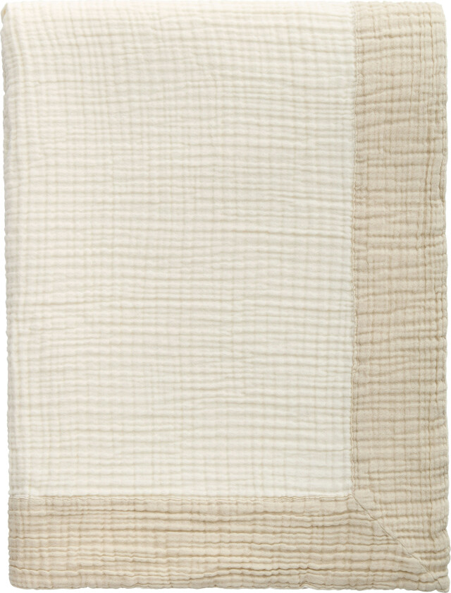 Ella Crincle Sengeteppe 260x260 Cm - Sengetepper Bomull Sand - 401051