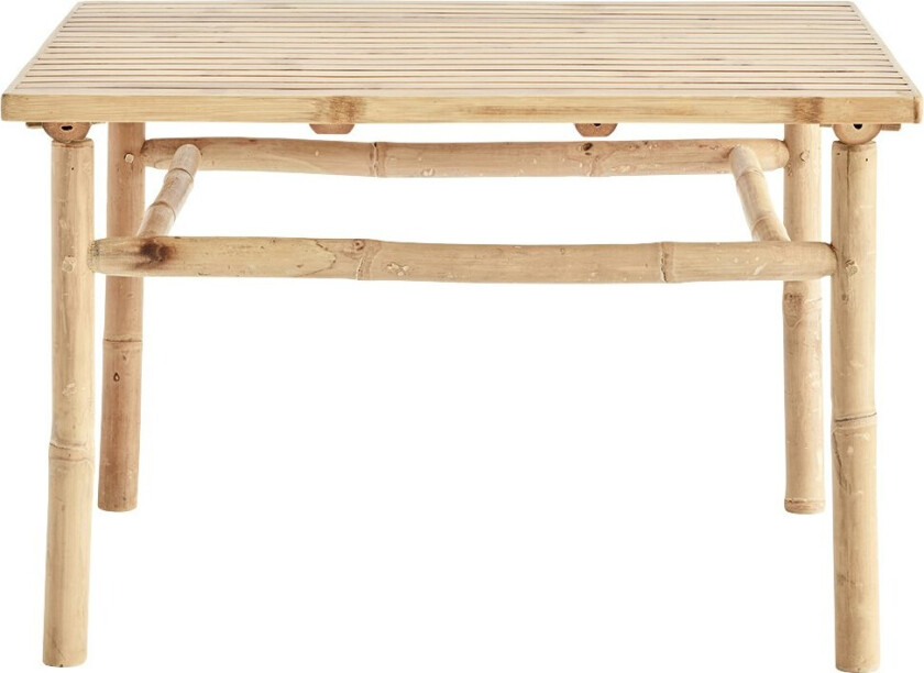 Stuebord Naturfarget 70x70 Cm - Sofabord utendørs Bambus Nature - BAMTABLE70-NA