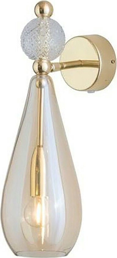 Ebb & Flow Smykke Vegglampe Golden Smoke / Crystal Check Ball / - Vegglamper Metall Shiny Gold - LA101141W