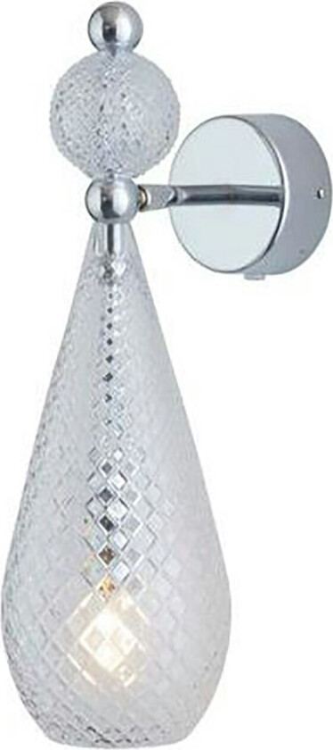 Ebb & Flow Smykke Vegglampe Check / - Vegglamper Metall Shiny Silver - LA101136W