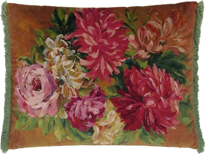 Bilde av Fleurs D Artistes Pute 45x60 Cm - Pynteputer & Trekk Fløyel Terracotta - CCDG1462