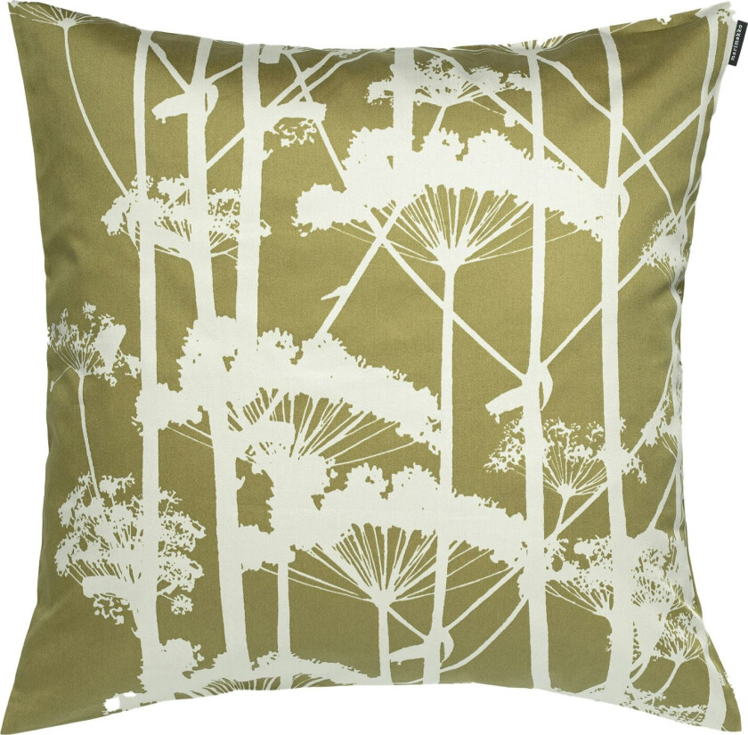Putkinotko Putetrekk 50x50 Cm Hvit/grønt Rav - Pynteputer & Trekk Bomull Green Umber - 074567-680