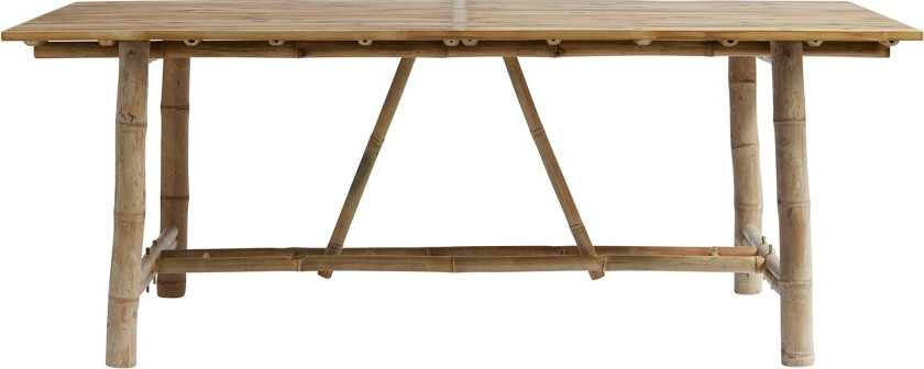 Spisebord 80x200 Cm Natur - Hagebord Bambus Nature - BAMTABLE80X200