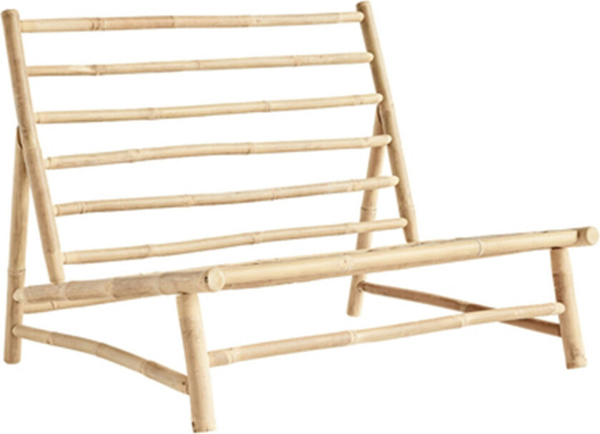 Loungestol 100 Cm Naturfarget - Loungelenestoler Bambus Nature - BAMSLOWCHAIR100