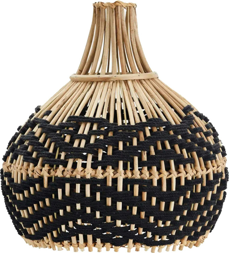 Bamboo Lampeskjerm Naturlig/ - Lampeskjermer Bomull Sort - 35880