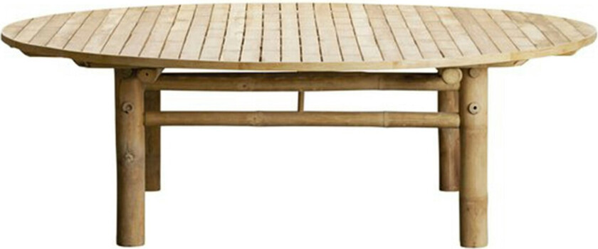 Stuebord Ø140 Cm Naturfarget - Sofabord utendørs Bambus Nature - BAMTABLEO140X45