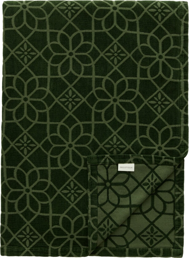 Juliette Sengeteppe 260x260 Cm Mørkegrønn - Sengetepper Chenille Mørk Grønn - DT-07