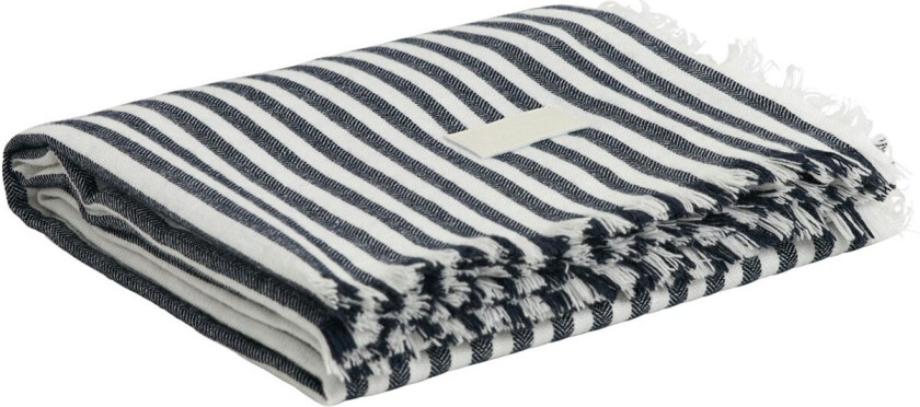 Light Stripe Pledd 130x180 Cm Kveldsblå - Pledd & Tepper Lammeull Evening Blue - 853103202-433