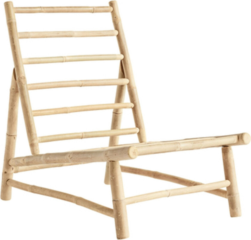 Loungestol 55 Cm Naturfarget - Loungelenestoler Bambus Nature - BAMSLOWCHAIR55