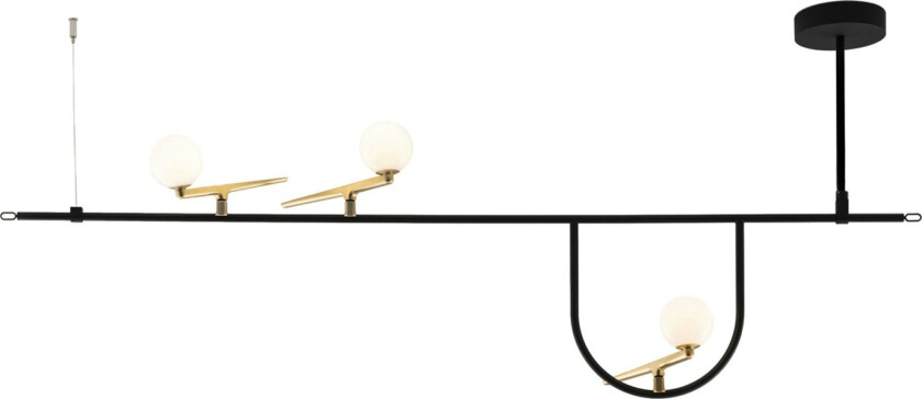 Yanzi Sc1 Pendel Svart / Messing - Pendellamper Metall Sort - 1106010A