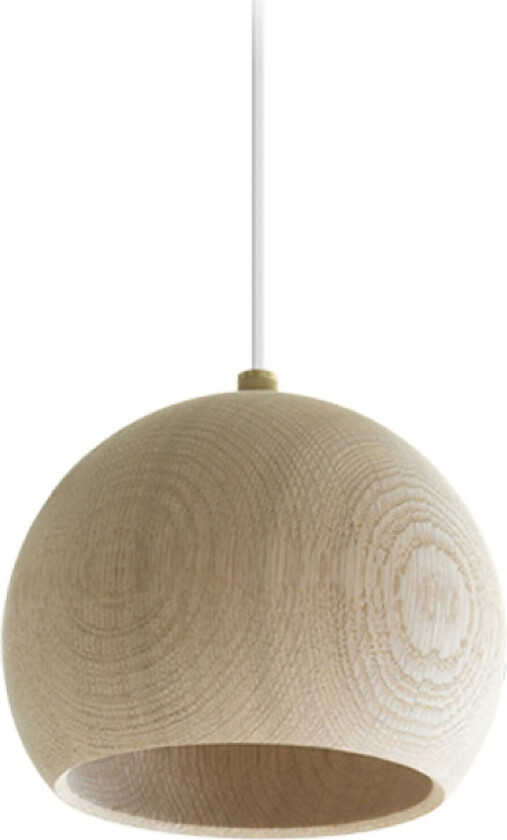 Lune Pendel Ø14 Cm Hvitoljet - Pendellamper Eik - LUPE-OWO