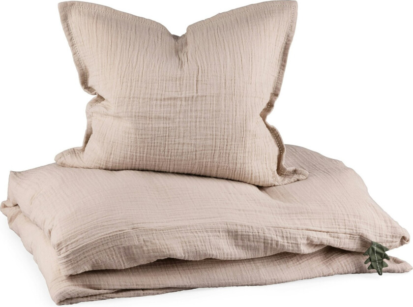 Junior Sengesett 100x130 Cm - Barnesengetøy Organisk Bomull Beige - 101430027