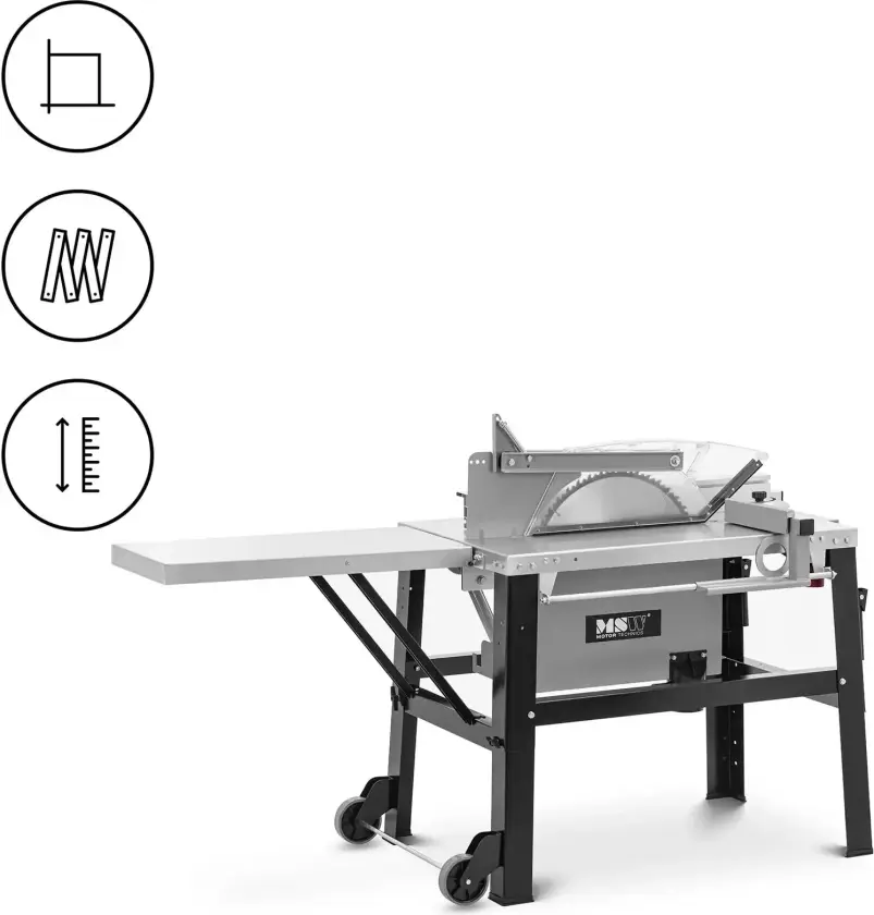 Bordsag - 4200 W - 2800 o/min - bordplate uttrekkbar