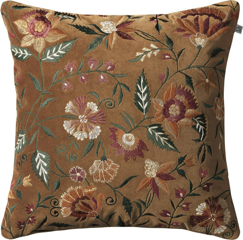 Suri Cushion Cover 50x50cm Cognac - Pynteputer & Trekk Fløyel Multi - CC270182-16V
