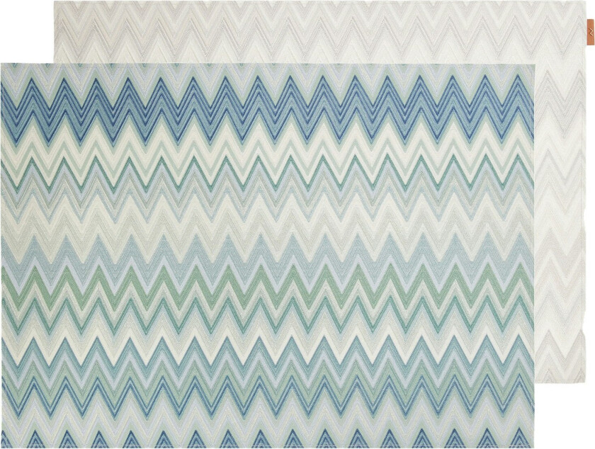 Zigzag Spisebrikke 35x48 Cm 2-pk - Bordbrikker & Glassunderlegg Pvc Petrol - 1E4TV00502174