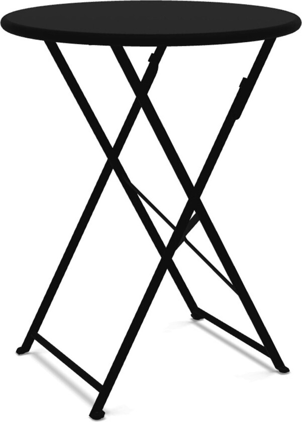 Flower Sammenleggbart Bord Ø60 Cm - Hagebord Galvanisert Stål Sepia Black - FLTPTM1B48