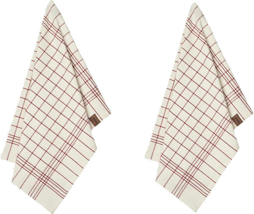 2-pack Christmas Kjøkkenhåndkle - Kjøkkenhåndklær Organisk Bomull Rød - 628-202