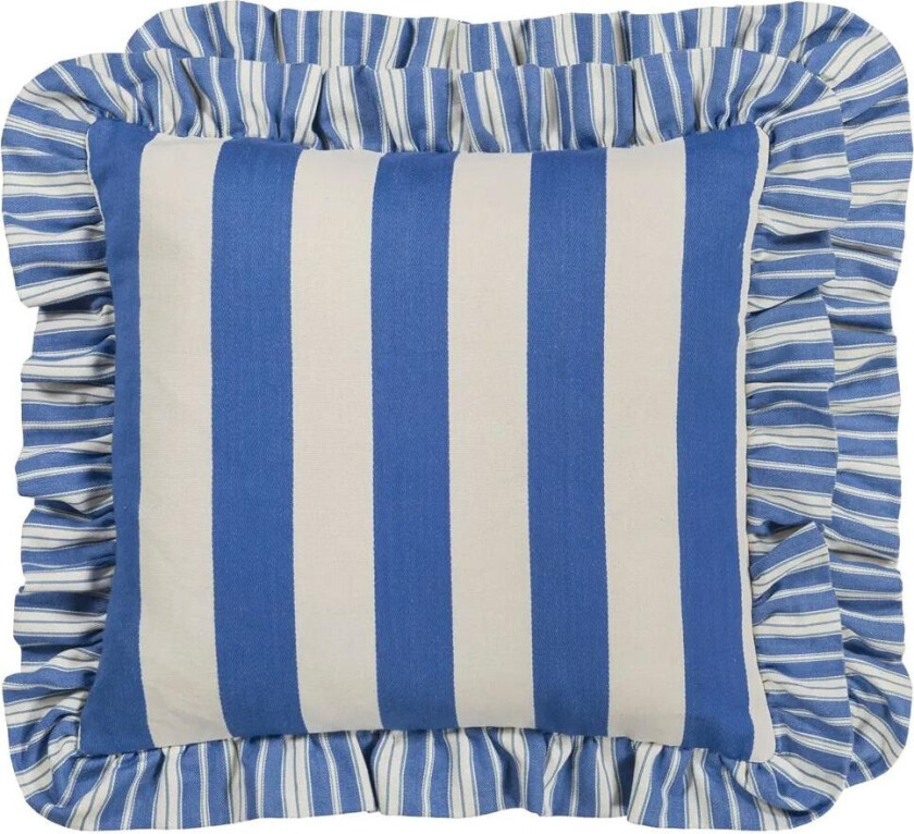 Berkeley Stripe Pute 43x43 Cm - Pynteputer & Trekk Bomull Cobalt - CCDG1609