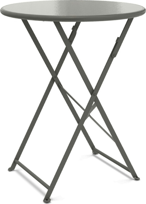 Flower Sammenleggbart Bord Ø60 Cm - Hagebord Galvanisert Stål Mud Grey - FLTPTM1B40