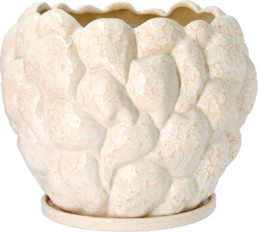 Klast Vase/Blomsterpotte Offwhite 31 cm